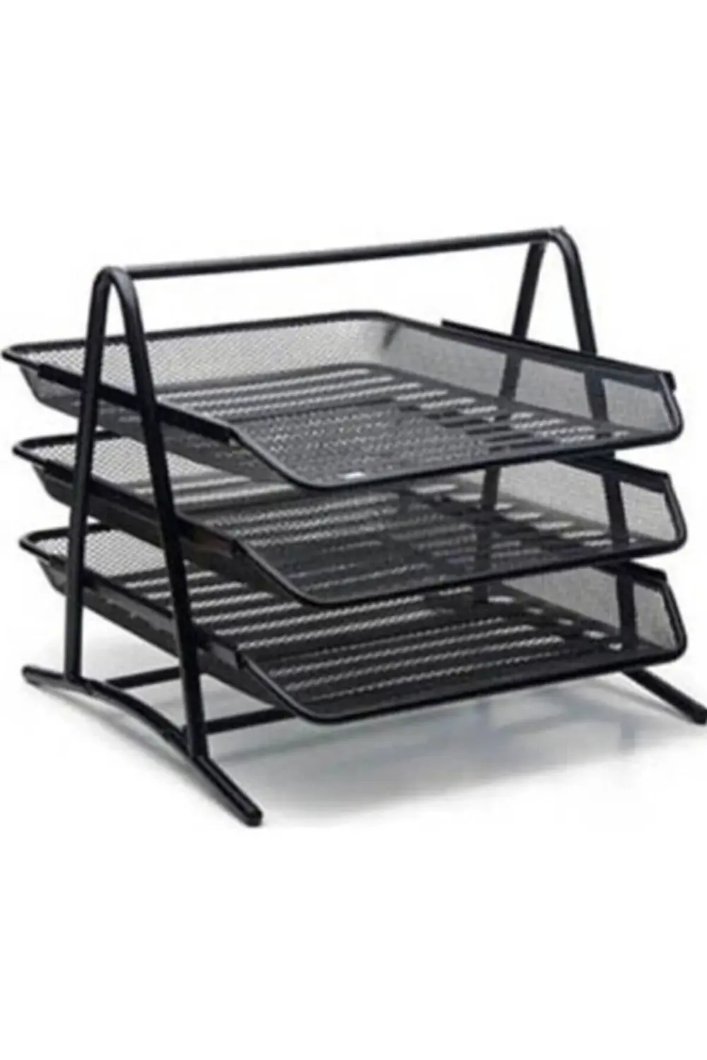 A4 Evrak Rafı Metal Üçlü Perfore 3'lü Set (kalemlik, Ataşlık)