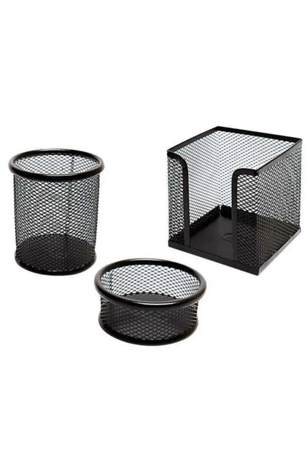 A4 Evrak Rafı Metal Üçlü Perfore 3'lü Set (kalemlik, Ataşlık)