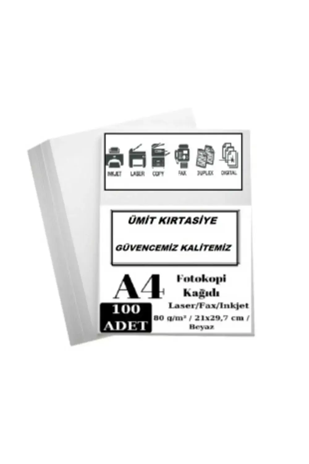 A4 Fotokopi Kağıdı 100'lü Paket 80 Gr