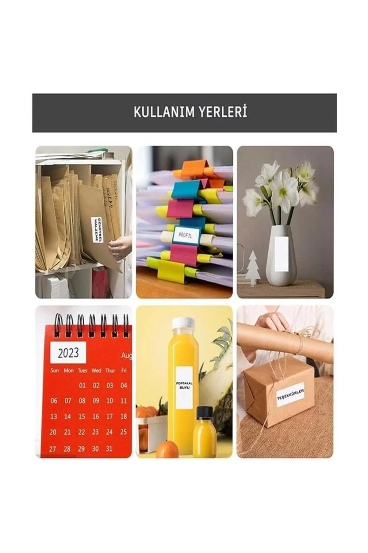 A4 Hazır Etiket 210x148.5 mm 10 Sayfa 1 Paket 2 li Kendinden Yapı