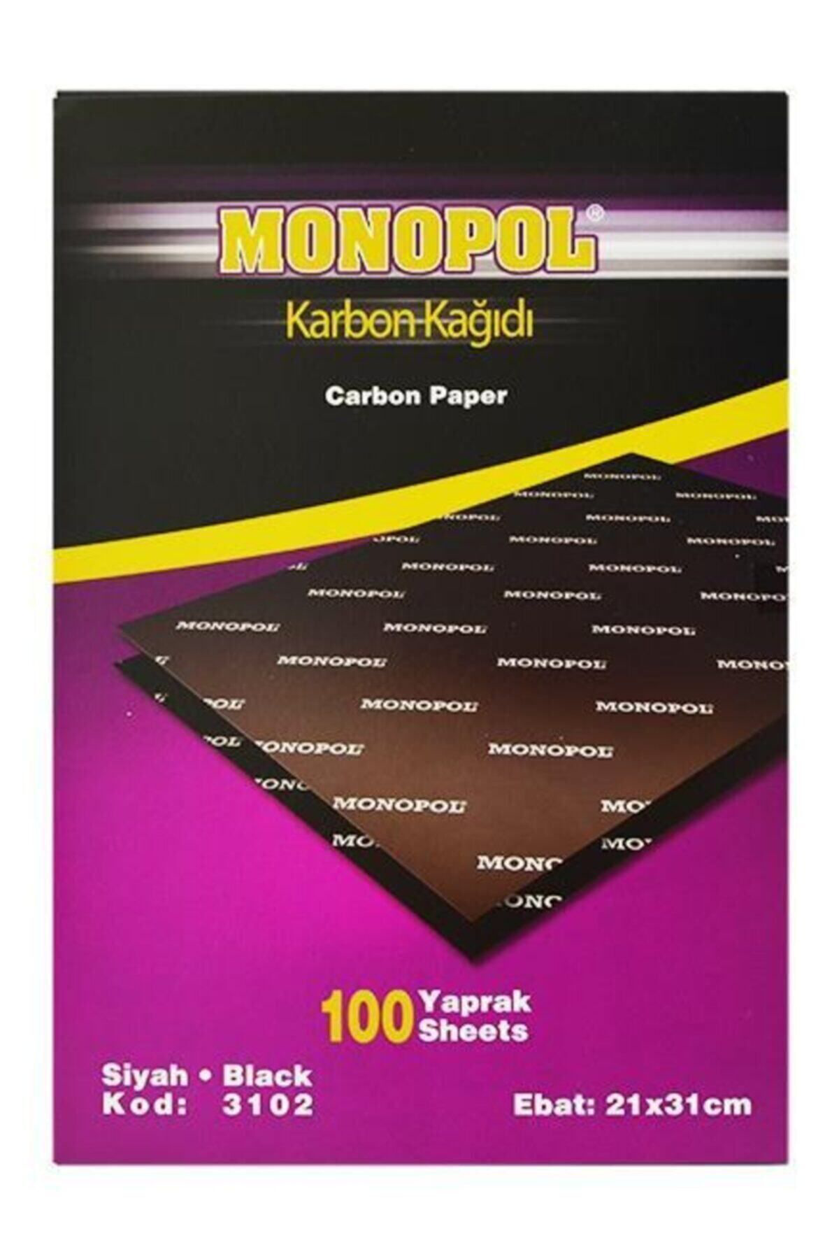 Monopol A4 Karbon Kağıdı Standart Siyah 100 Lü M3102 (1 Paket 100 Adet)
