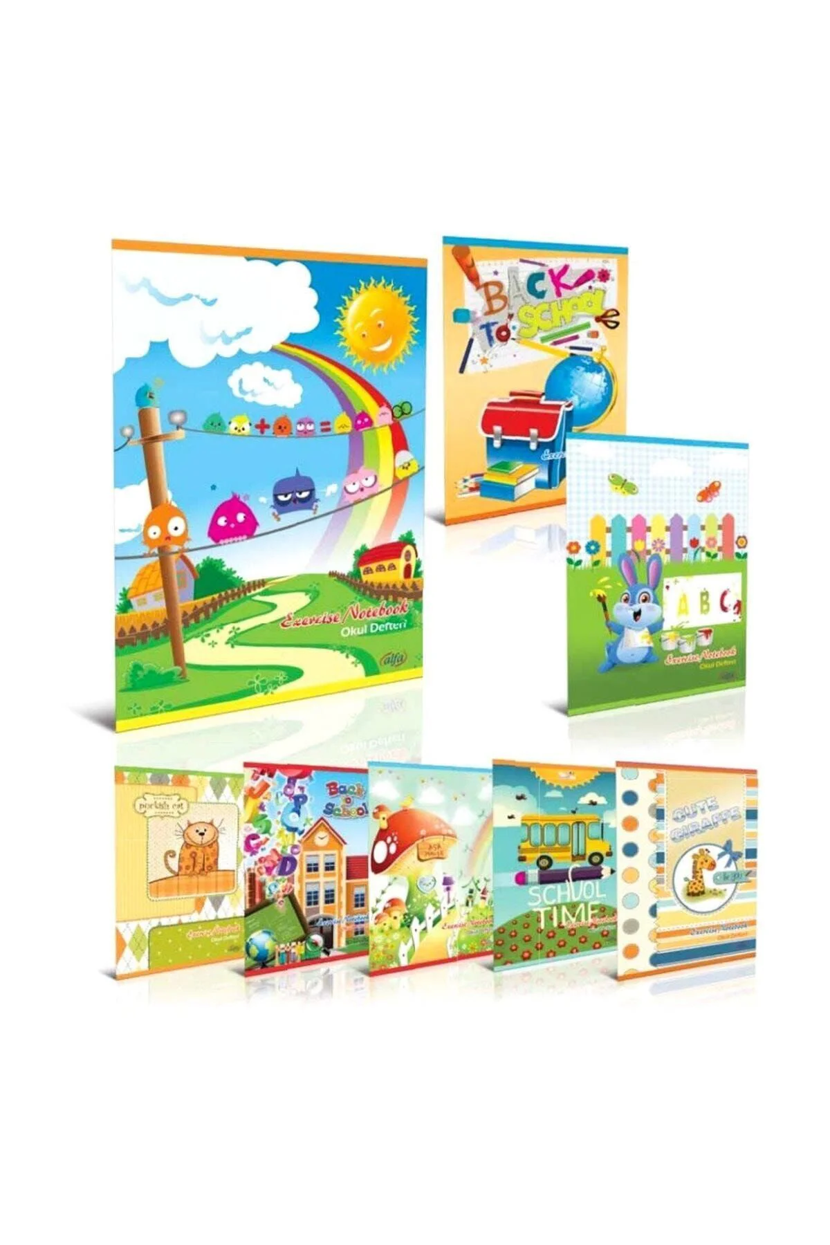 A4 Kaye Defter Karton Kapak Çizgili 80 Yaprak 80/1 (12 Lİ PAKET) 