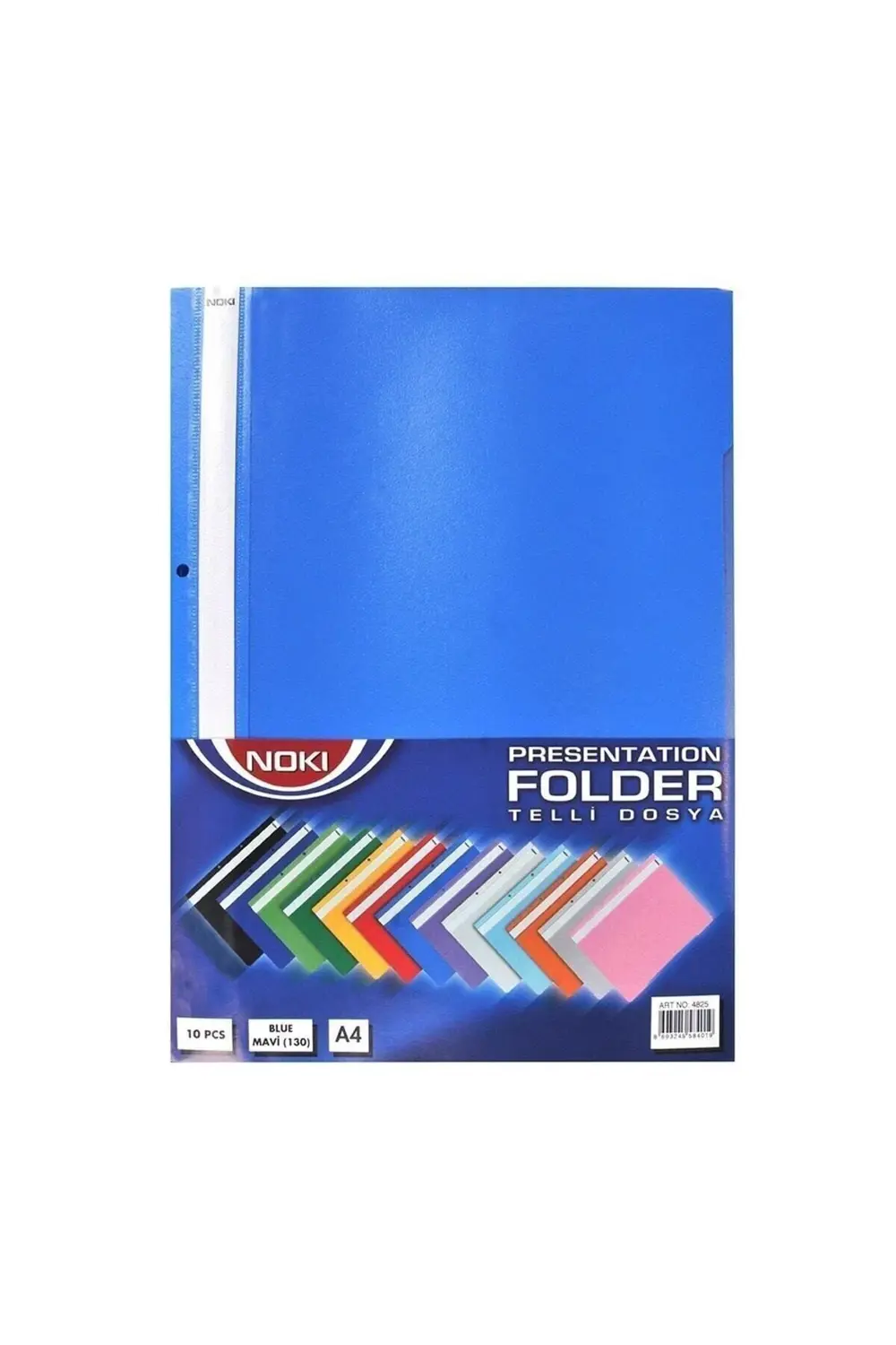 A4 Mavi 10'lu Telli Plastik Dosya