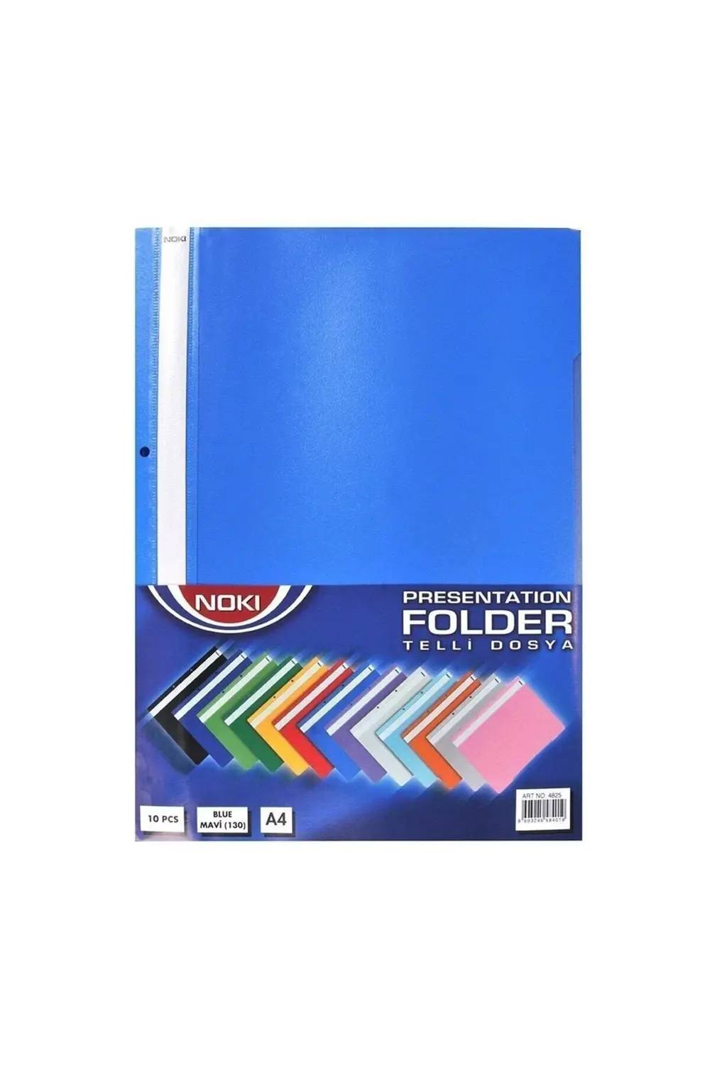 A4 Mavi 10'lu Telli Plastik Dosya