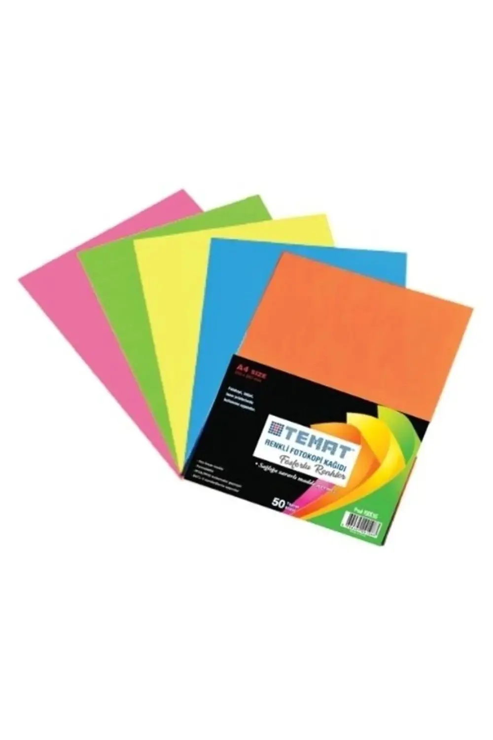 A4 Renkli Fotokopi Kağıdı Fosforlu 100 Lü