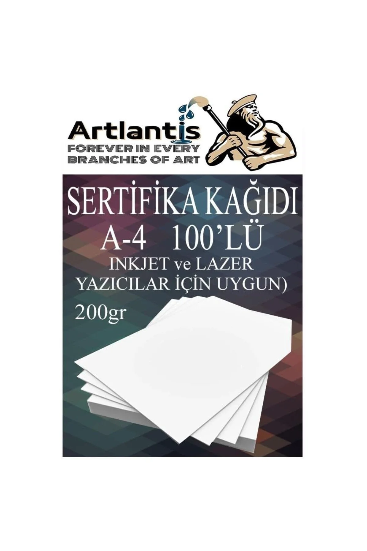 A4 Sertifika Kağıdı Kalın 100 Adet Gramajlı Fotokopi Kağıdı 200 g