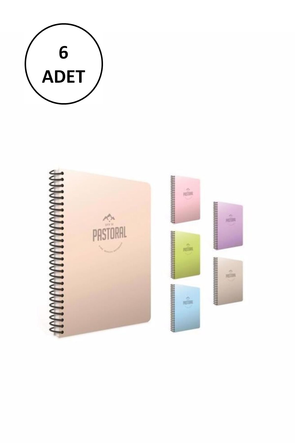 Just Cheap Store A4 Spiralli Defter Pastoral Plastik Kapak Kareli 120 Yaprak 3-324