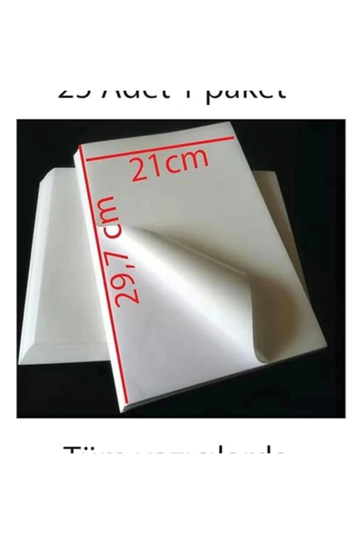 A4 Yapışkanlı Etiket Kağıdı, 21x29.7 cm, 25 Yaprak, 160 gr, Tüm Yazıcılarla Uyumlu, Beyaz