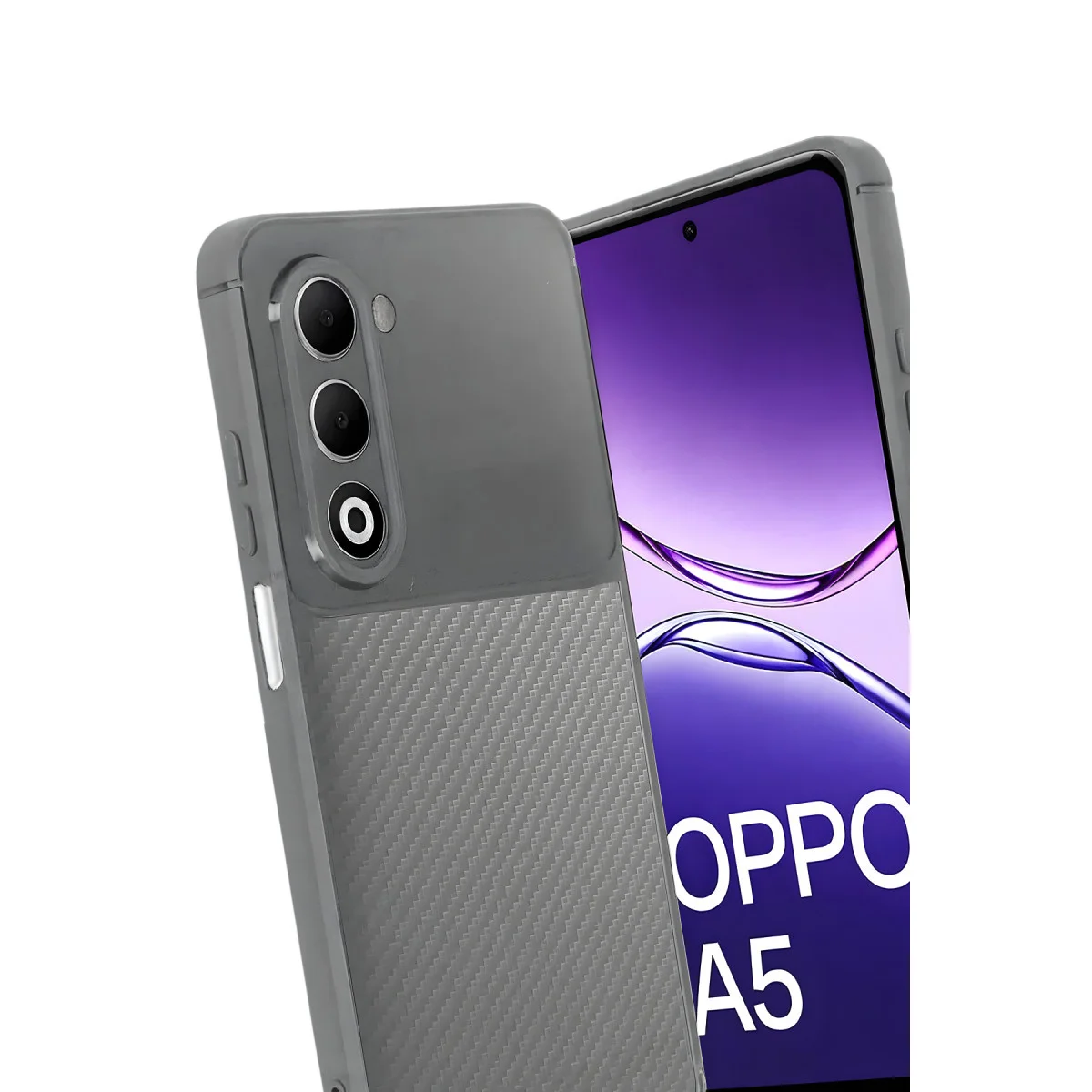 A5 4G Auto Focus Karbon Kapak - Gri Kılıf ve Koruması