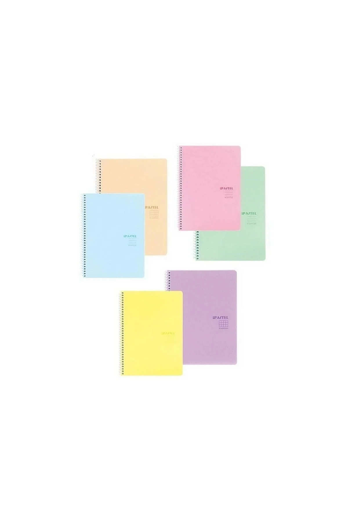 A5 72 Yp. Kareli Pp. Kp. Spiralli Pastel Show Defter