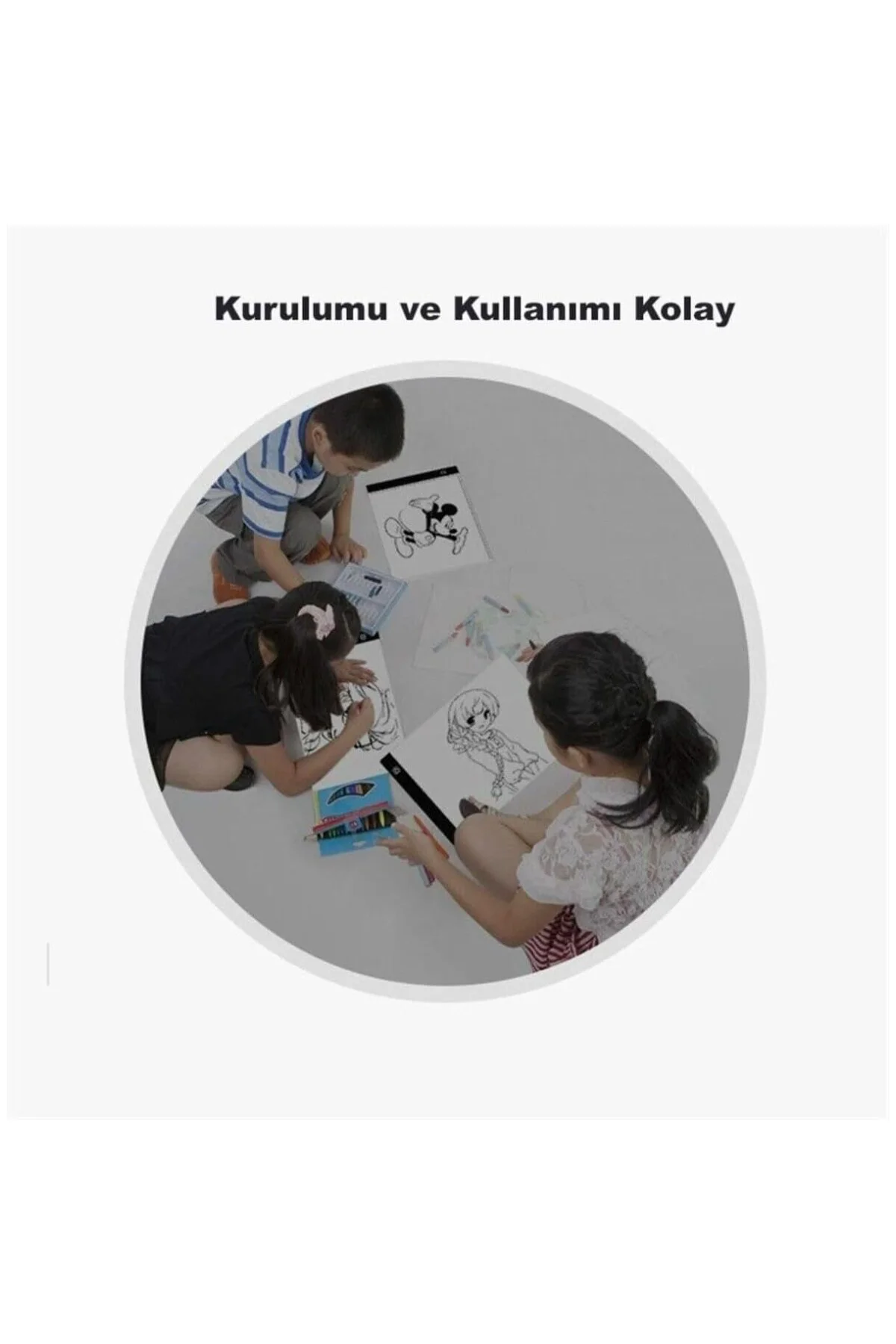 (A5) led Işıklı Çizim Tableti Animasyon Portre Kopyalama Panosu D