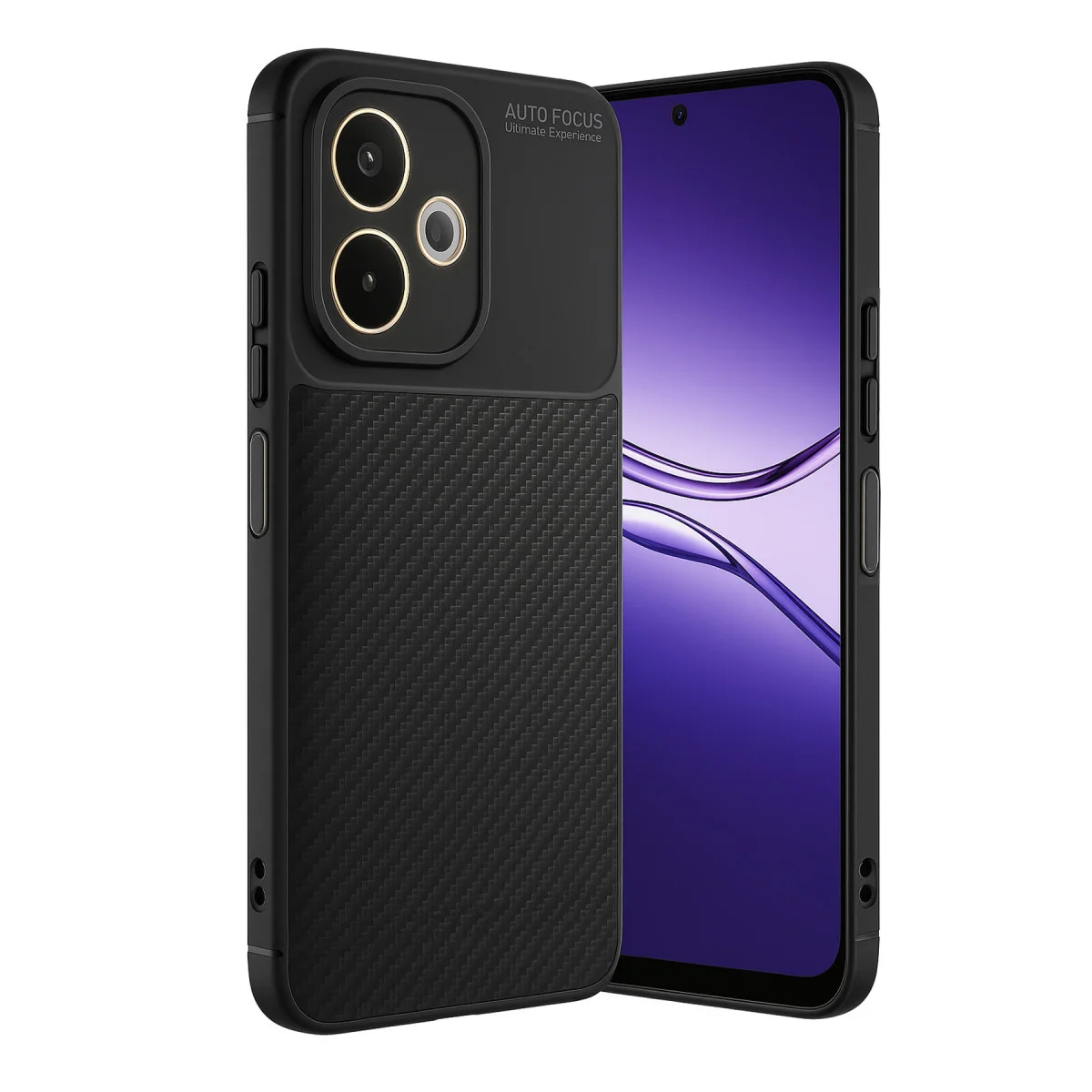 A5 Pro 4G Kılıf Auto Focus Karbon Kapak Siyah - Estetik ve Dayanıklı Koruma