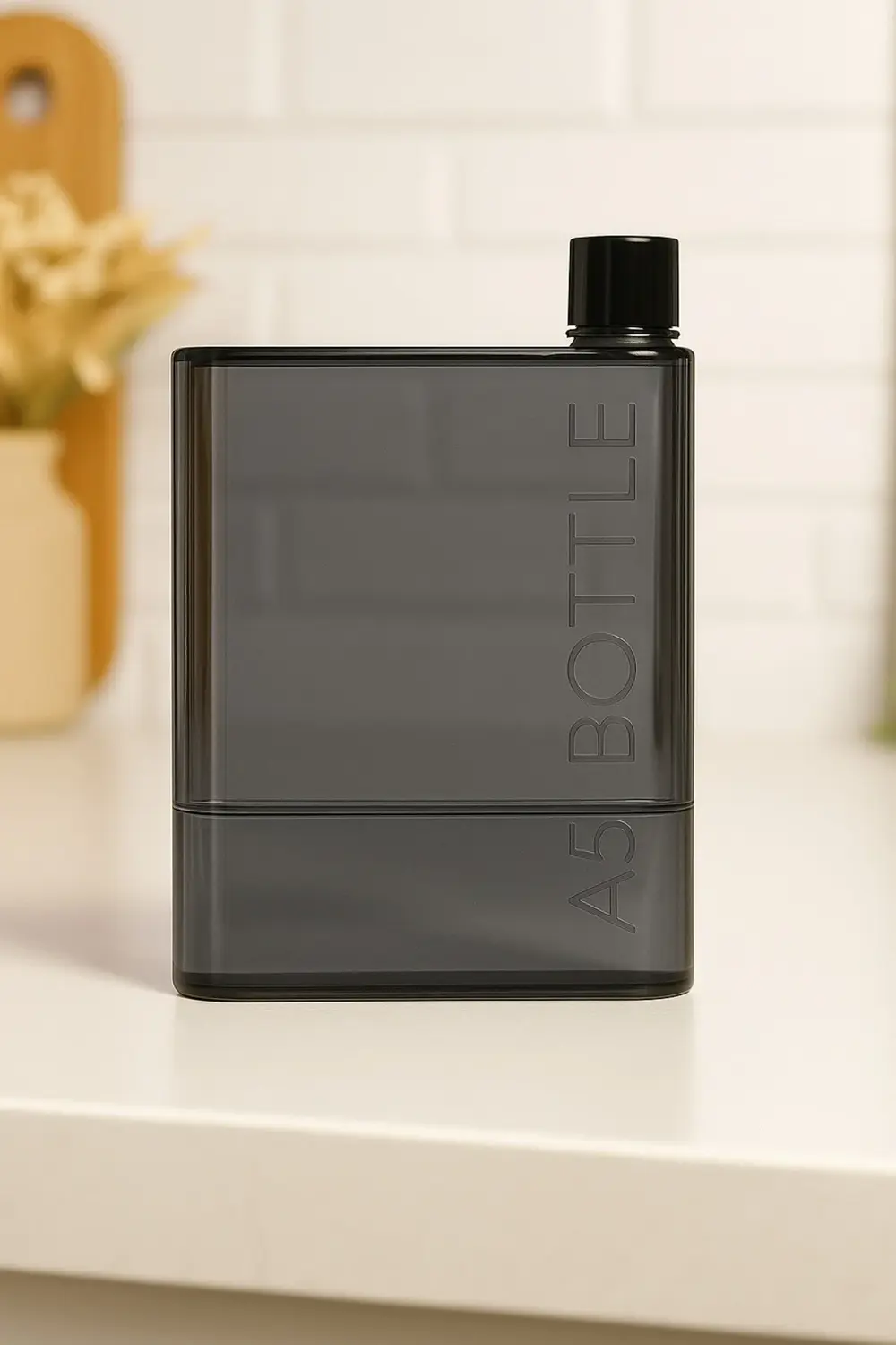 A5 Şeffaf Düz Matara Suluk İnce Su Şişesi