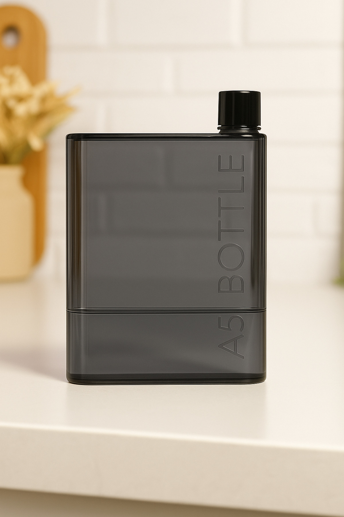 Pazar Kapısı A5 Şeffaf Düz Matara Suluk İnce Su Şişesi