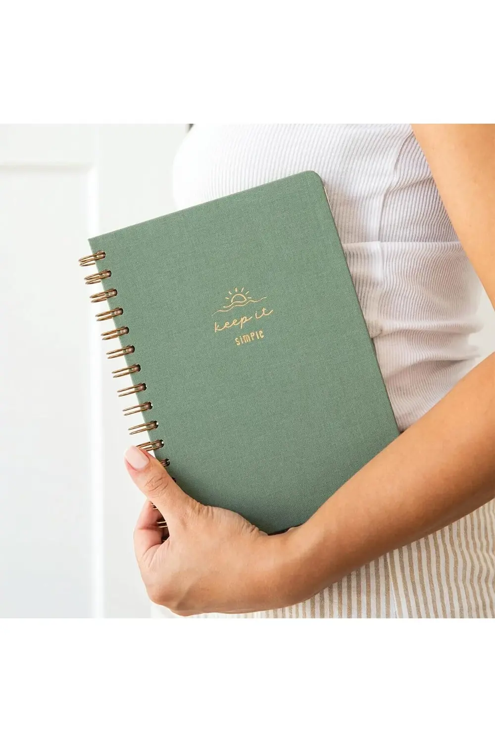 A5 Spiralli Sert Kapak Tarihsiz Not Defteri Yeşil