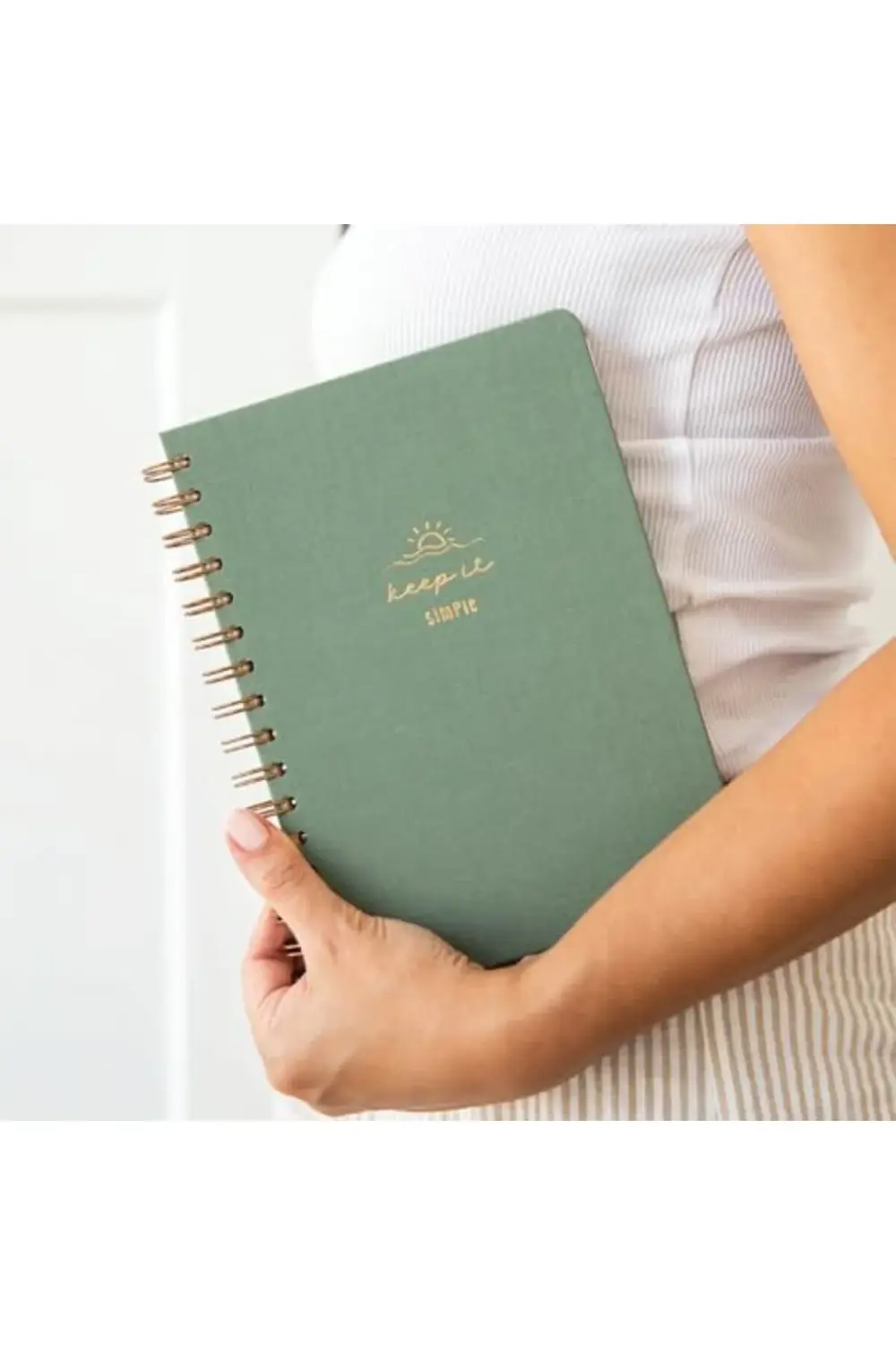 A5 Spiralli Sert Kapak Tarihsiz Not Defteri Yeşil