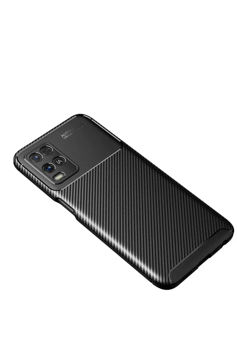 A54 4G ile Uyumlu Auto Focus Karbon Kapak Kılıf - Siyah Darbe Korumalı