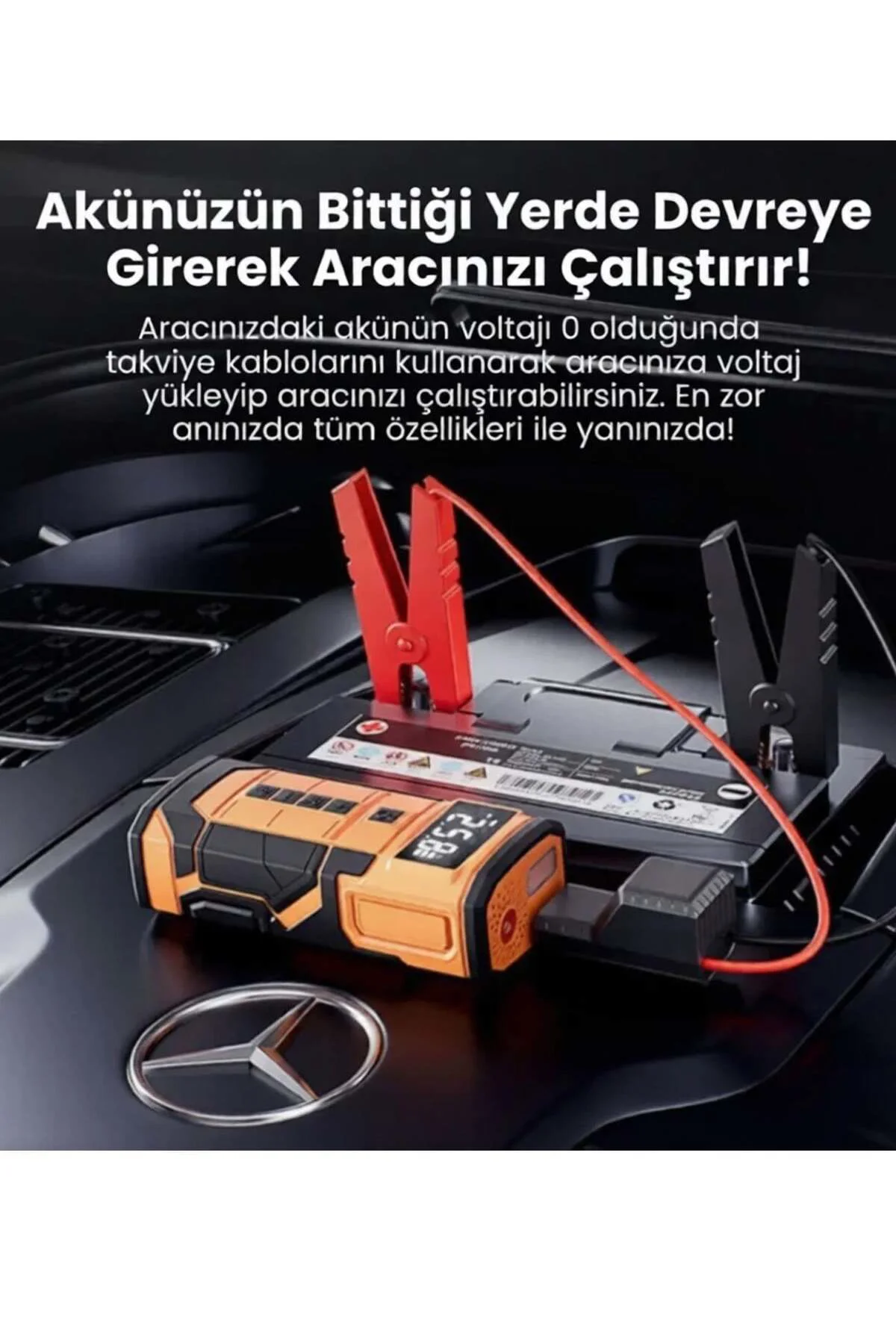 A5577 Akü Takviyeli Hava Kompresörü | 4'ü 1 Arada Powerbank, Hava A5577 Akü Takviyeli Hava Kompresörü | 4'ü 1 Arada Powerbank, Hava