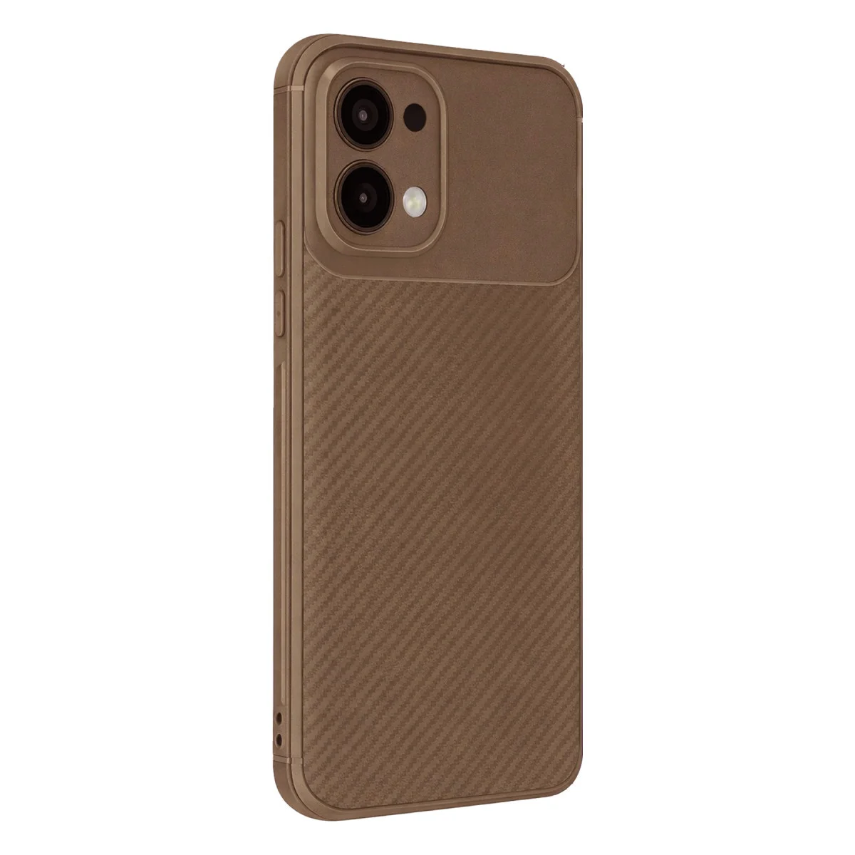 A6 Pro 4G Auto Focus Karbon Kapak - Kahverengi