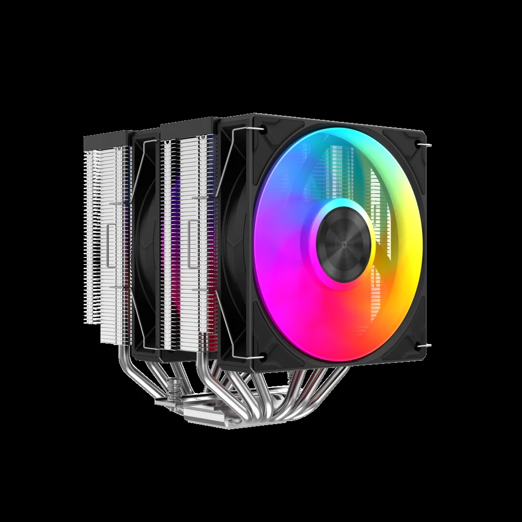 A60L ARGB CPU Hava Soğutucu - 2 Fanlı 6mm Nikel Borulu Soğutma Kule (AMD/Intel Uyumlu)