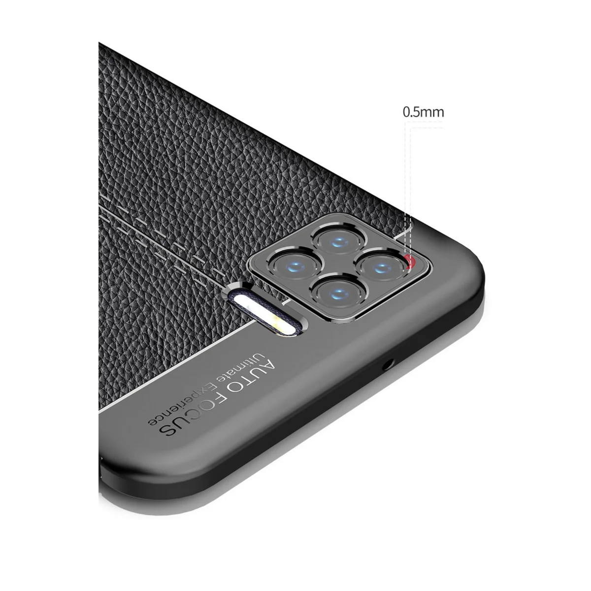 A73 Kılıf Auto Focus Kapak - TPU Deri Dokulu ve Güçlü Darbe Koruması