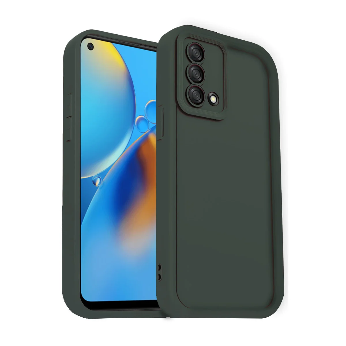 A74 4G Viera Silikon Kılıf Koyu Yeşil - Esnek ve Koruyucu Telefon Kılıfı