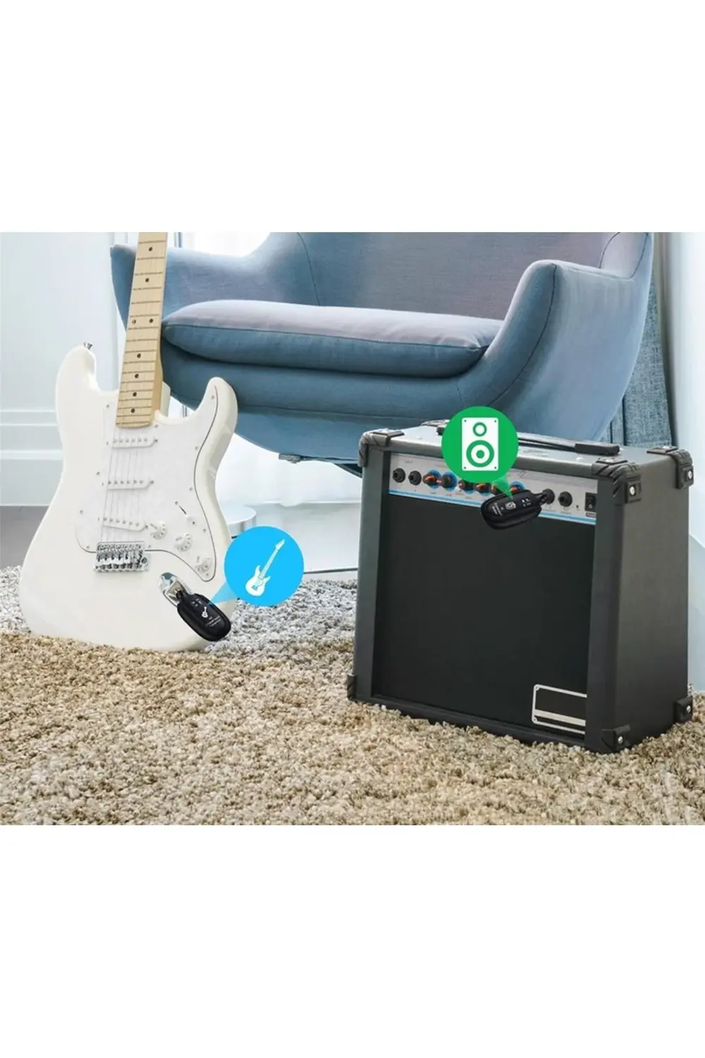 A8 Kablosuz Jak Sistemi Şarj Edilebilir Uhf Ses Kablosuz Verici A