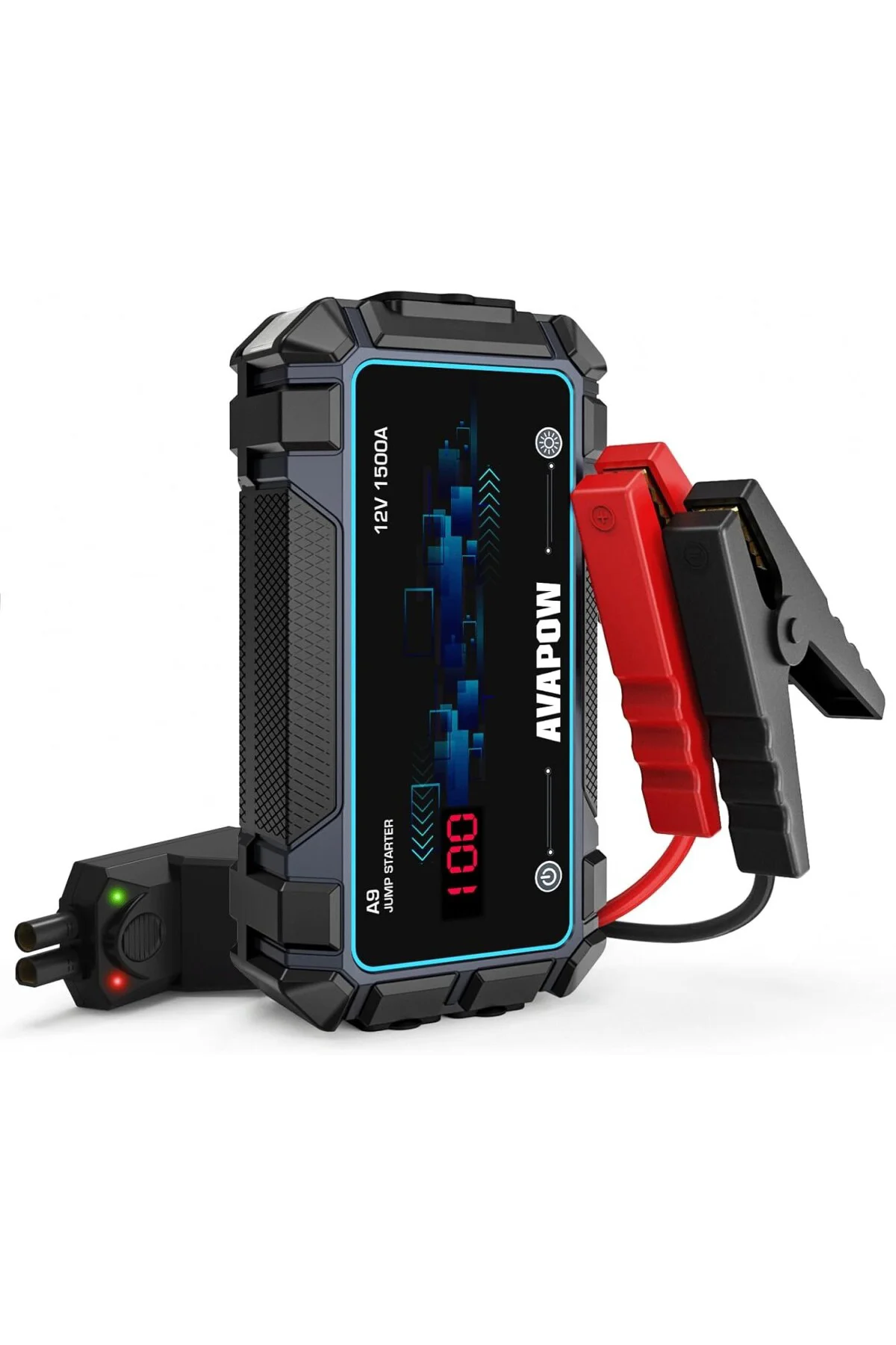 A9 29.6WH/8000MAH 1500A Jump Starter Taşınabilir Akü Takviye Kiti (Powerbank + LCD + LE