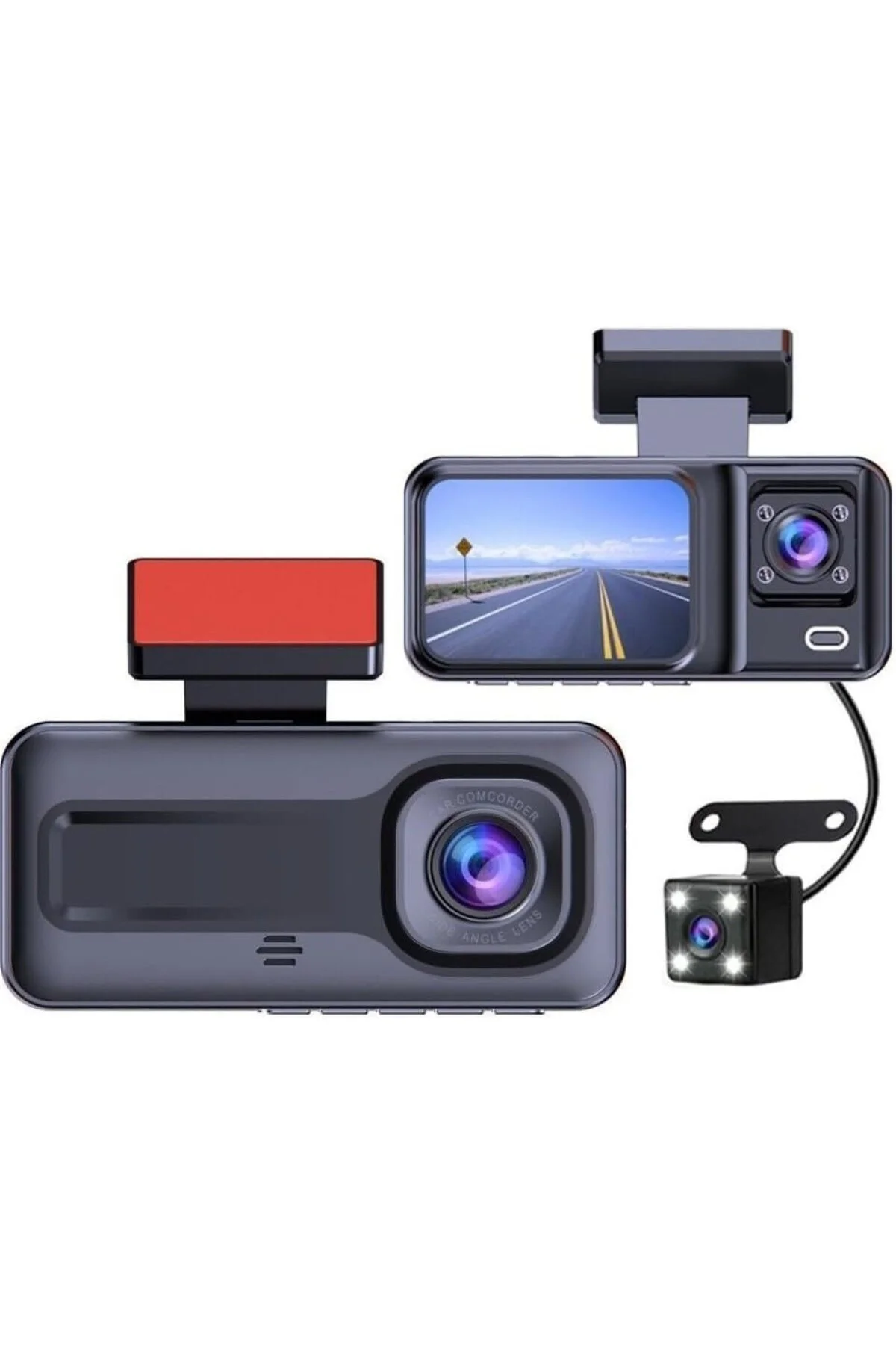 A98 BalckBox DVR WiFi Full HD 1080P 3 Kameralı Araç İçi Güvenlik 