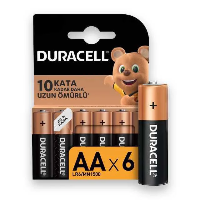 AA Kalem Pil 6'lı Paket – Yüksek Kapasiteli Uzun Ömürlü Pil AA Kalem Pil 6'lı Paket – Yüksek Kapasiteli Uzun Ömürlü Pil