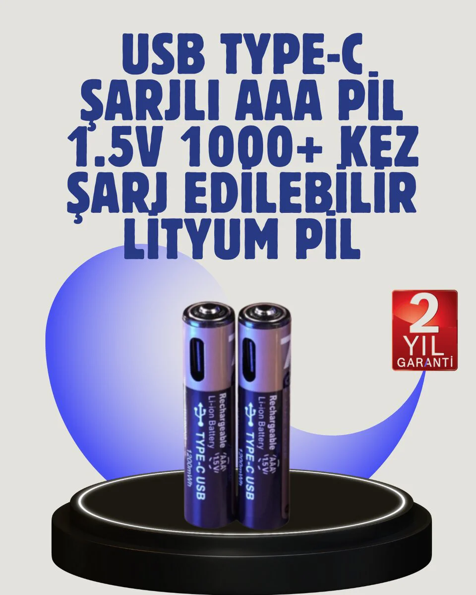 AAA Lityum Pil – Aşırı Şarj Korumalı ve Sağlam Tasarım
