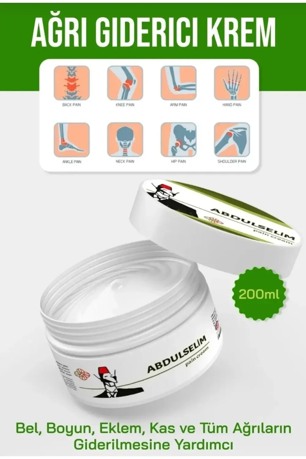Abdulselim Kremi 200 ml ağrılar için X 2 adet