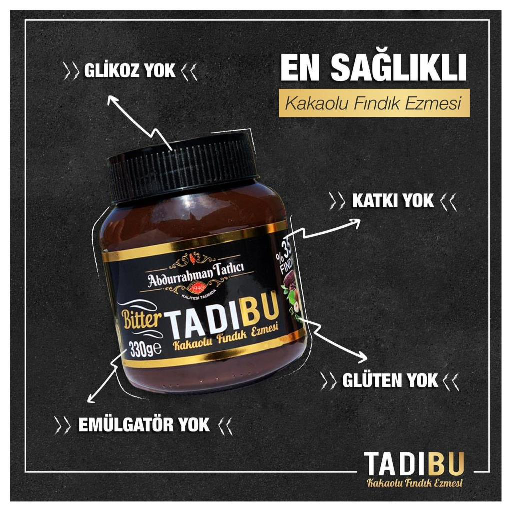 Abdurrahman Tatlıcı Tadıbu Kakaolu Fındık Ezmesi 330 Gr Abdurrahman Tatlıcı Tadıbu Kakaolu Fındık Ezmesi 330 Gr