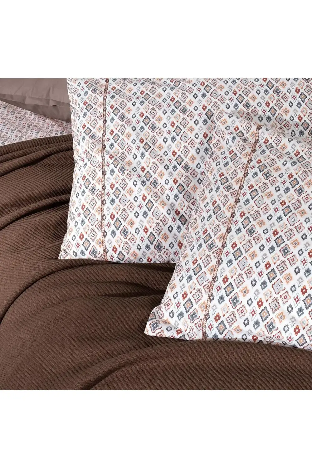 Abel Kahve Çift Kişilik %100 Pamuk Pike Takımı