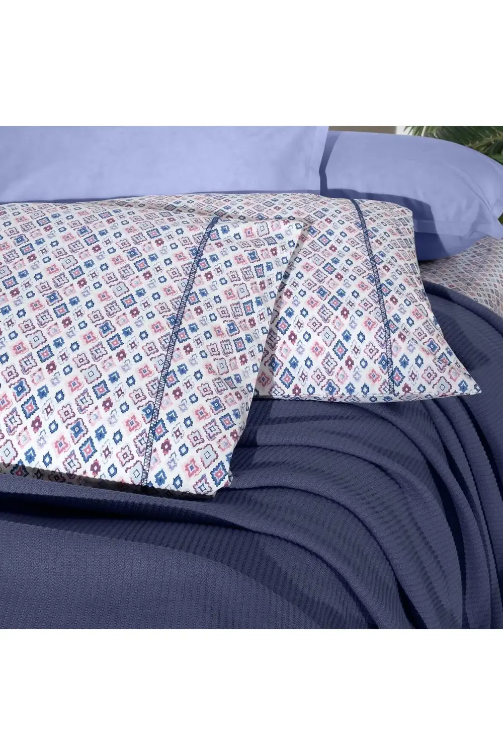 Abel Lacivert Tek Kişilik %100 Pamuk Pike Takımı