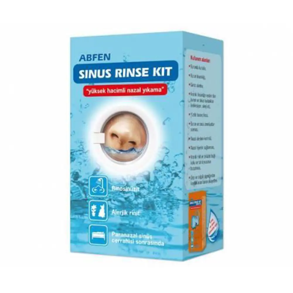 Abfen Sinüs Rinse Kit Yetişkin 25 x 240 ml 8699220000048 Abfen Sinüs Rinse Kit Yetişkin 25 x 240 ml 8699220000048