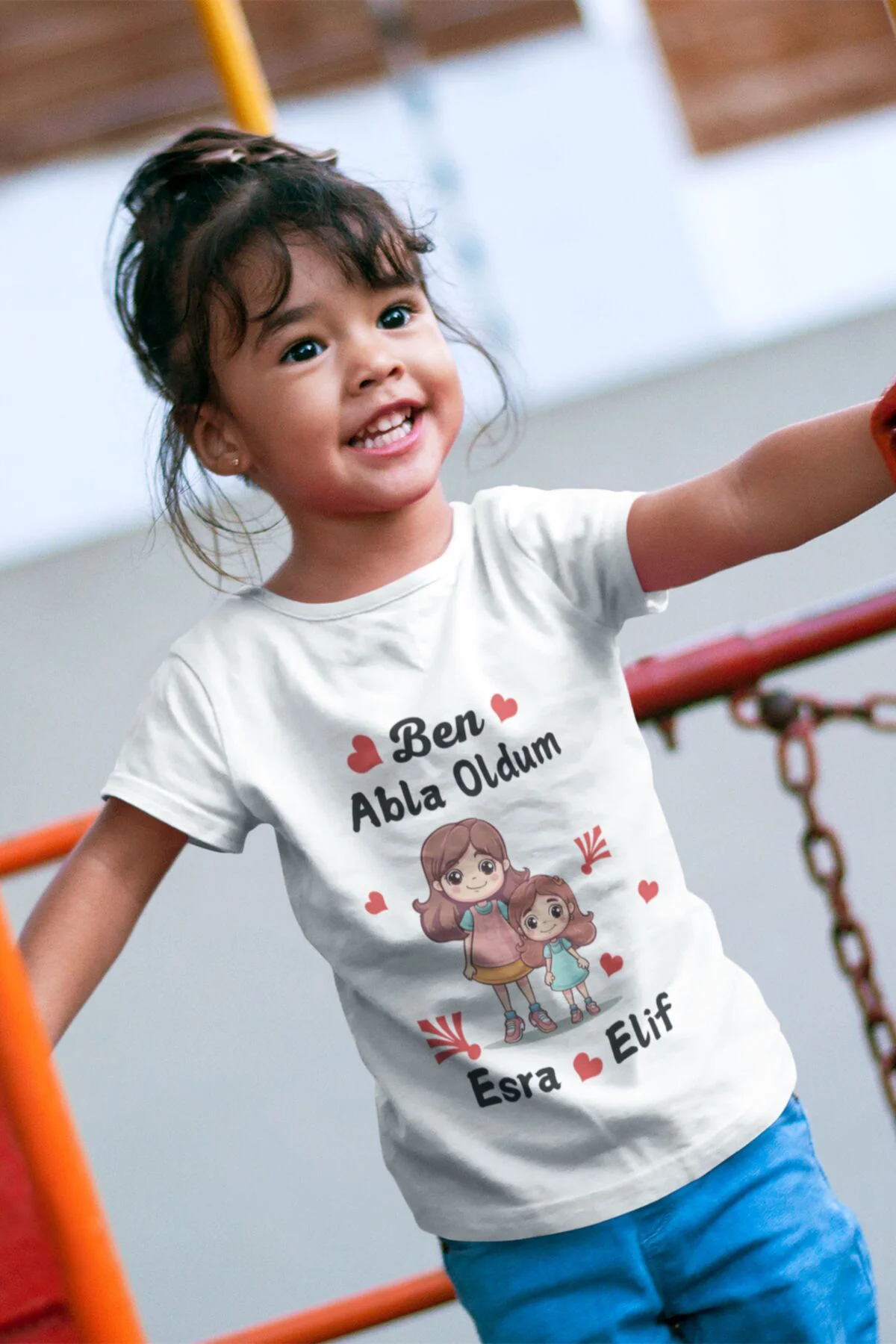Abla Oldu yazılı Kişiye Özel Çocuk Tişörtü