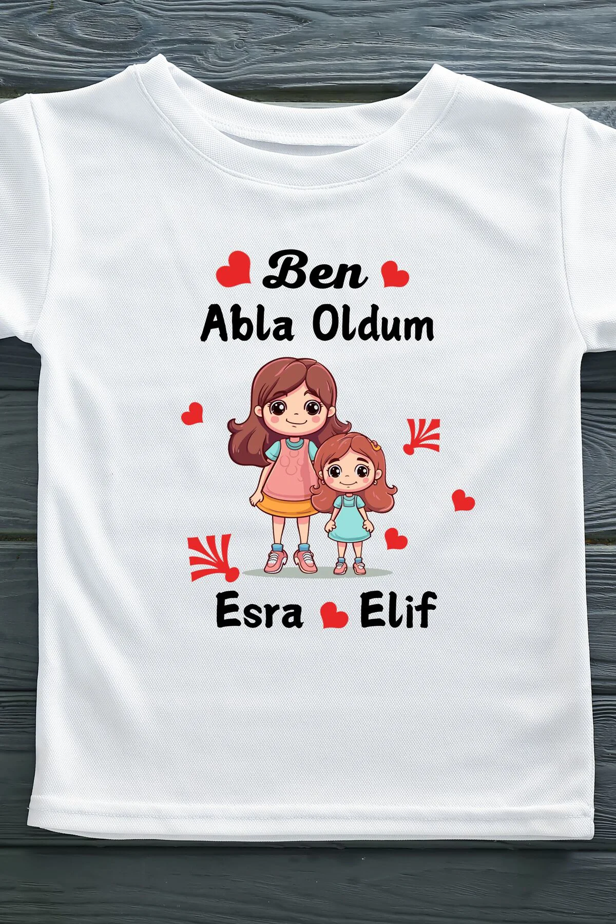 Abla Oldu yazılı Kişiye Özel Çocuk Tişörtü