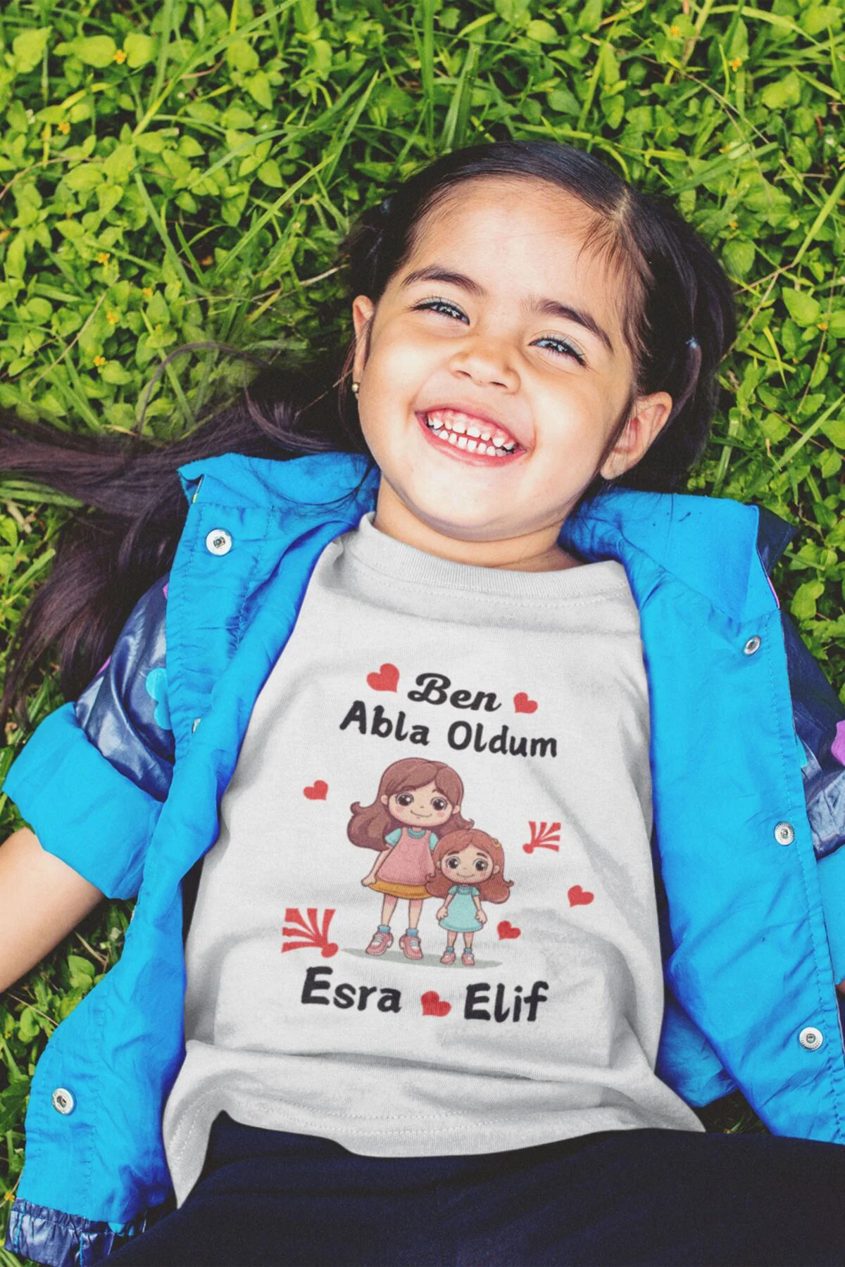 Abla Oldu yazılı Kişiye Özel Çocuk Tişörtü