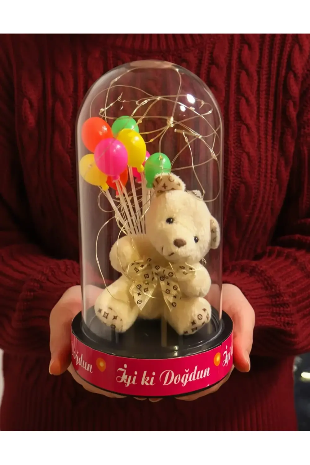 Ablaya Dogum Gunu Hediyesi - Ablaya Hediye - Ledli Fanus ve Beyaz