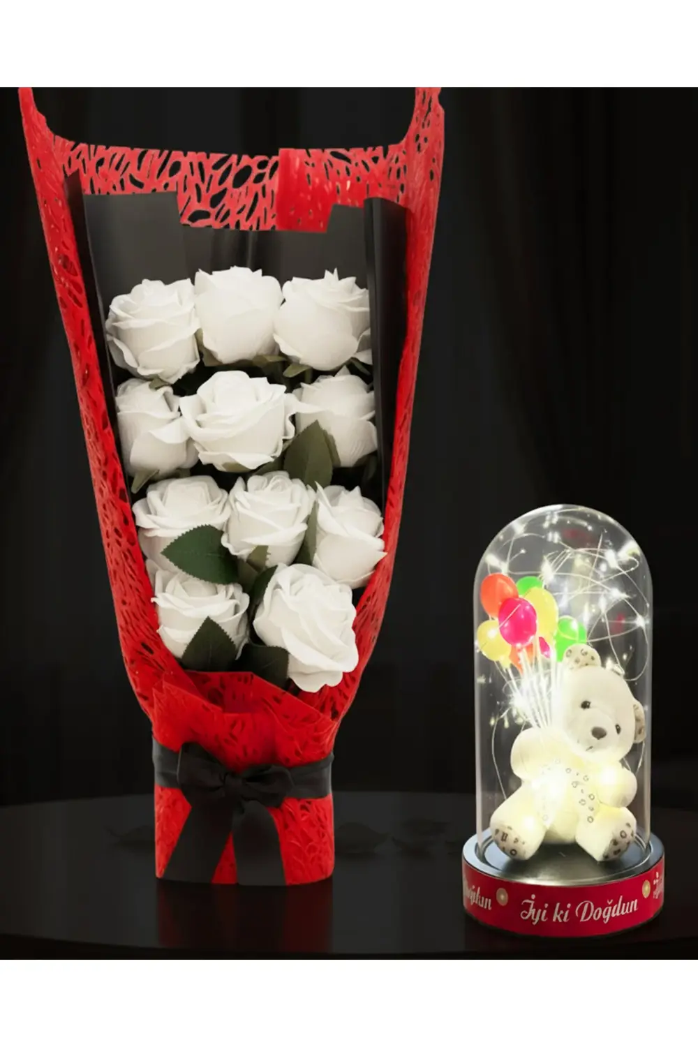 Ablaya Dogum Gunu Hediyesi - Ablaya Hediye - Ledli Fanus ve Beyaz