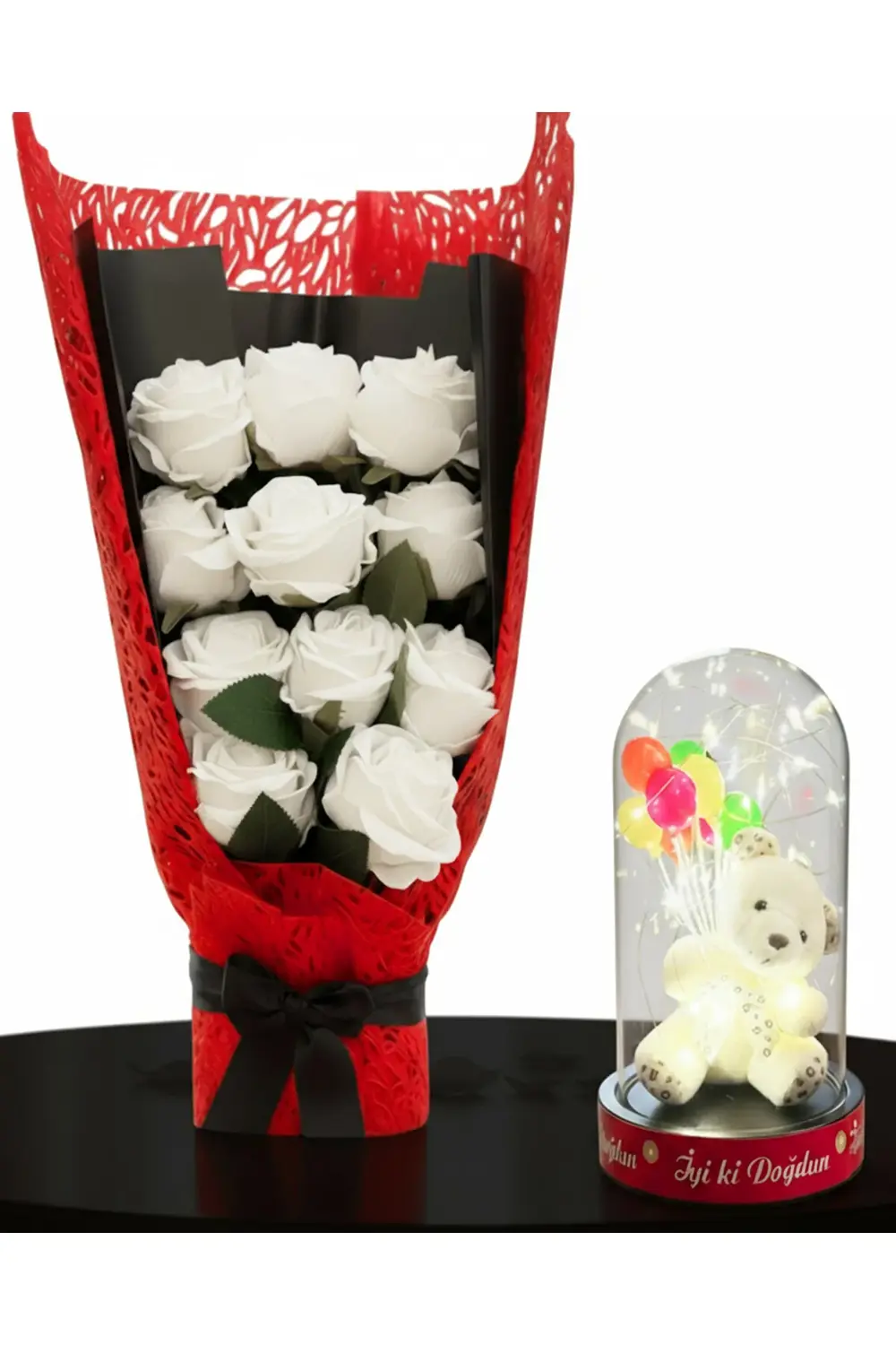 Ablaya Dogum Gunu Hediyesi - Ablaya Hediye - Ledli Fanus ve Beyaz