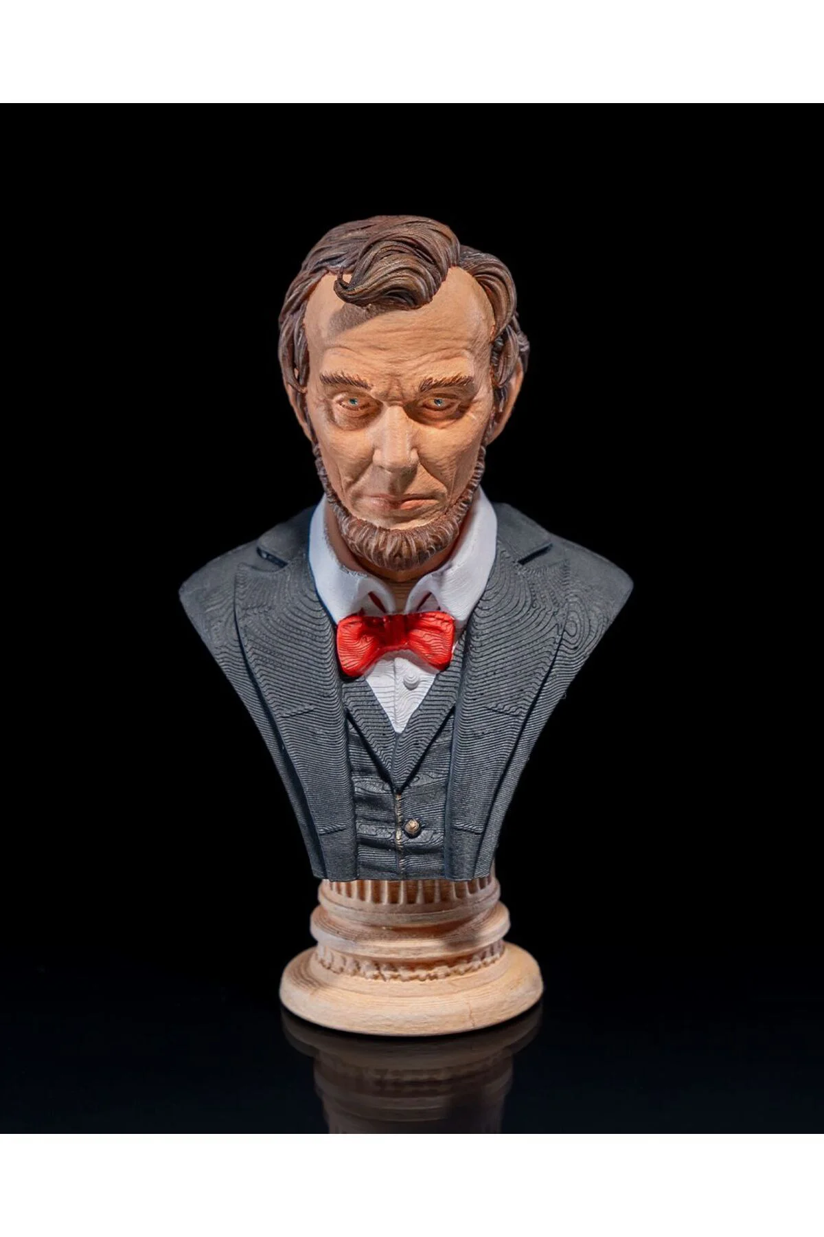 Abraham Lincoln Boyalı Büst 13 CM