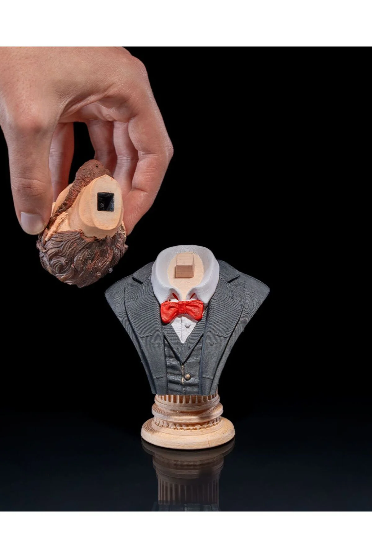 Abraham Lincoln Boyalı Büst 13 CM