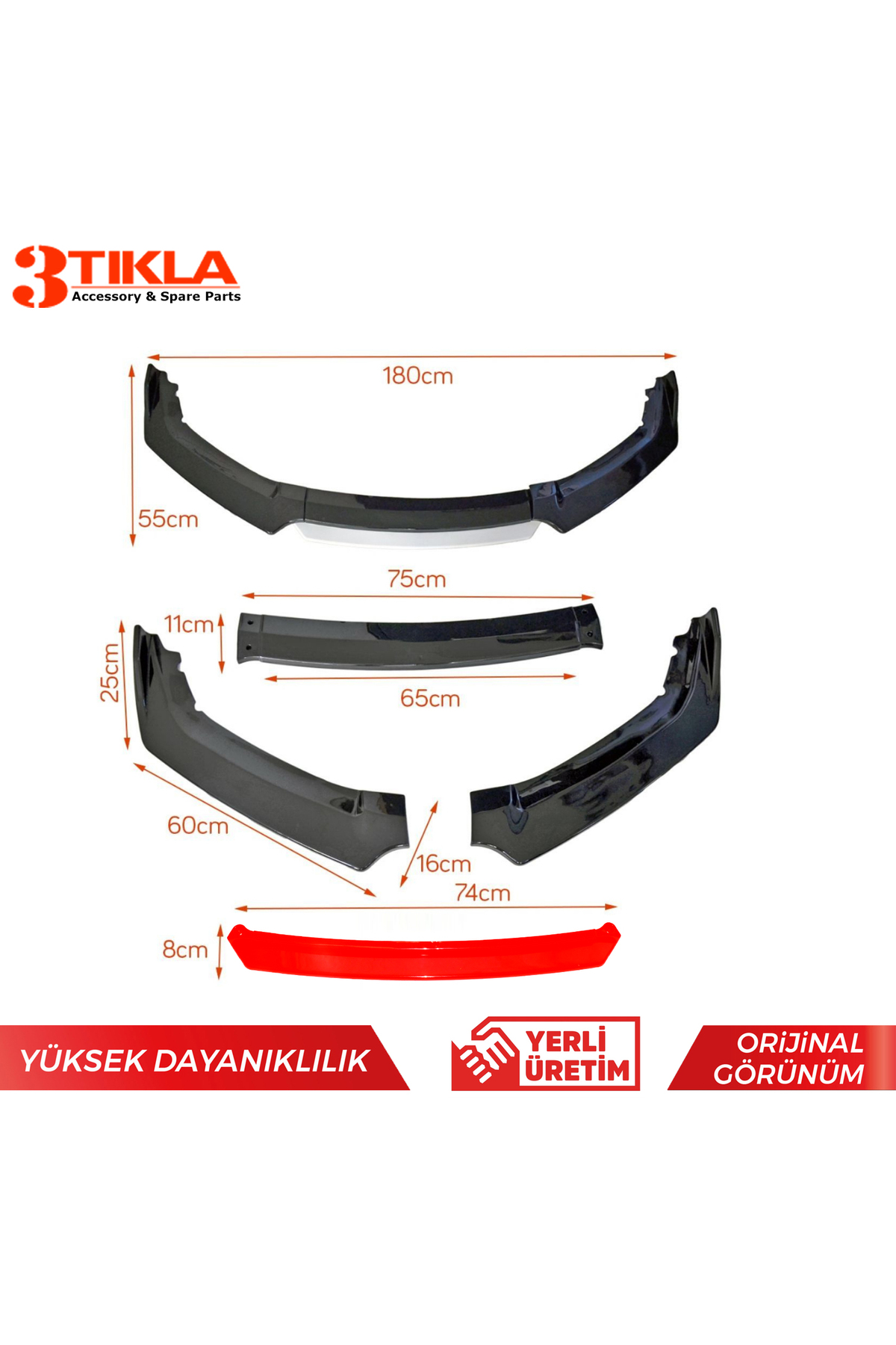 ABS Malzeme Süper Dayanıklılık 4 Parça Universal Spor Tip Tampon 