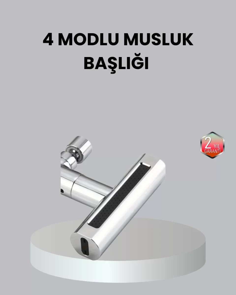 ABS Pirinç Alaşımlı Musluk Başlığı 4 Modlu 360° Dönebilen ve Ekonomik - Lisinya