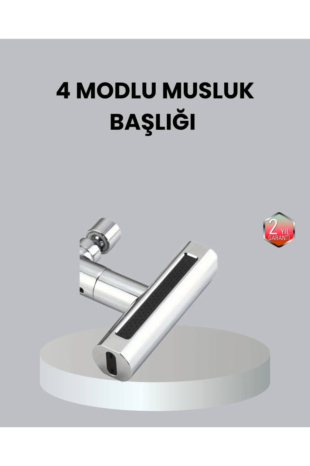 ABS Pirinç Alaşımlı Musluk Başlığı 4 Modlu 360° Dönebilen ve Ekon