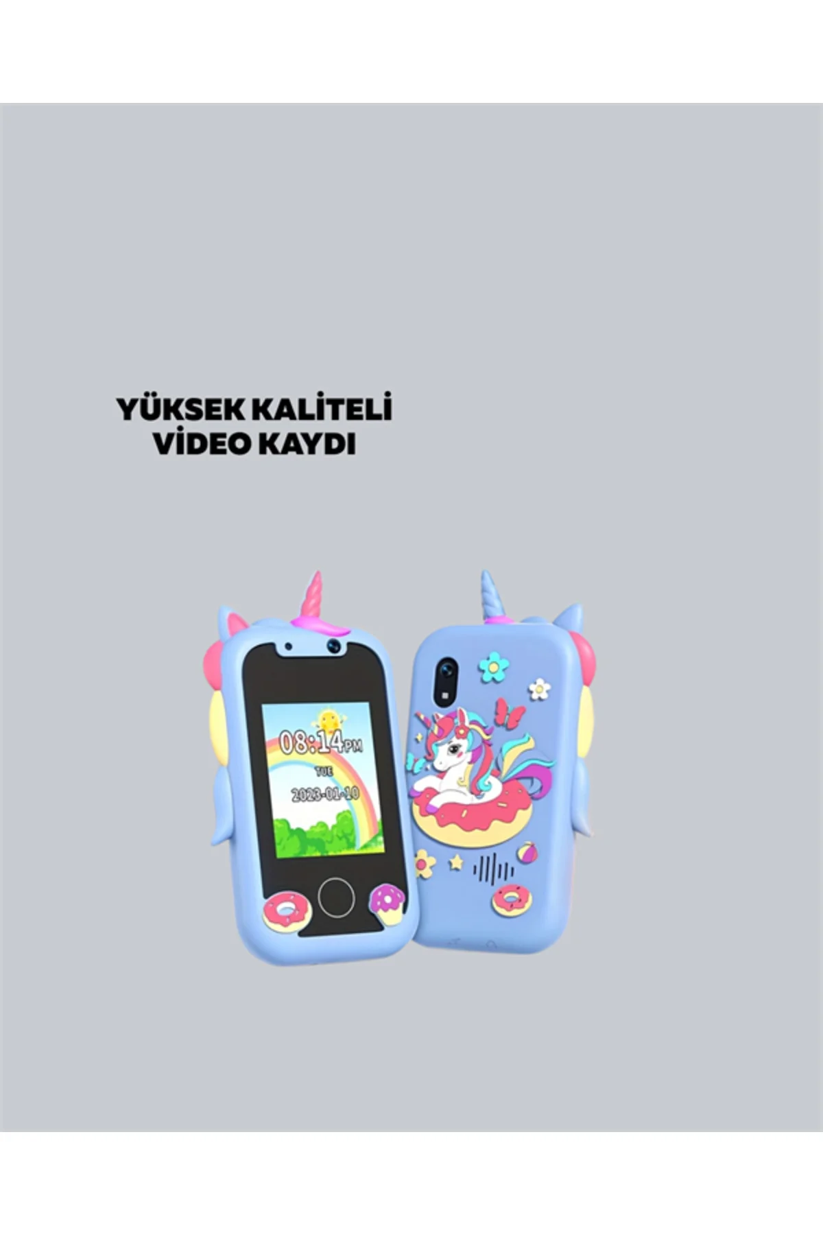 ABS + Silikon Gövdeli Dayanıklı Çocuk Kamerası – Güvenli Malzeme,