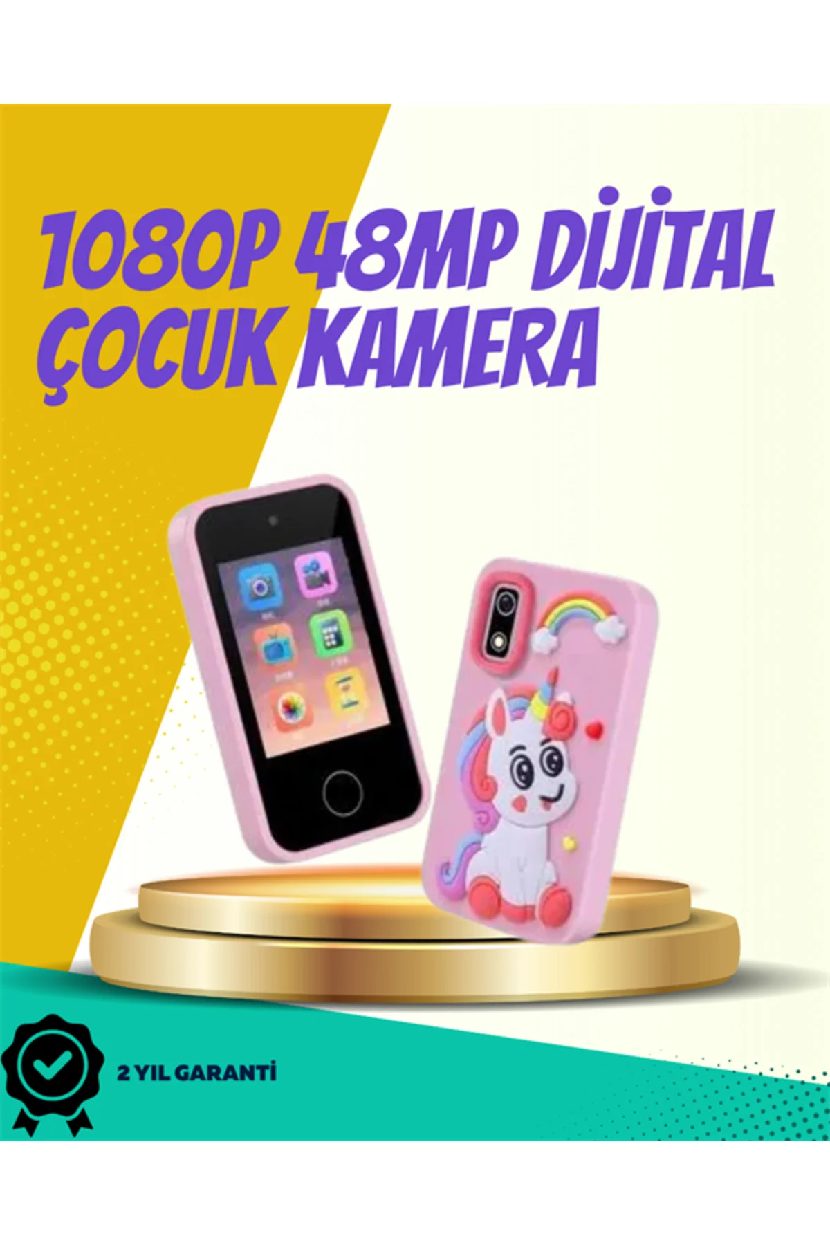ABS + Silikon Gövdeli Dayanıklı Çocuk Kamerası – Güvenli Malzeme,