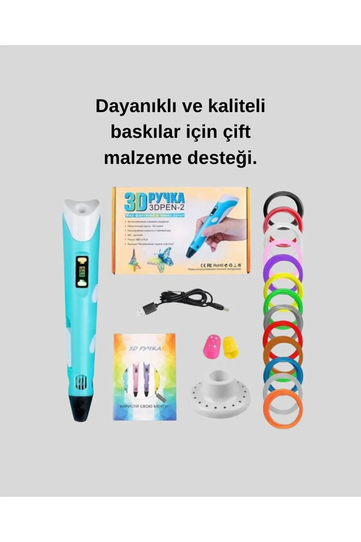 ABS ve PLA Filament Destekli 3D Yazıcı Kalem - ayr2302-7615